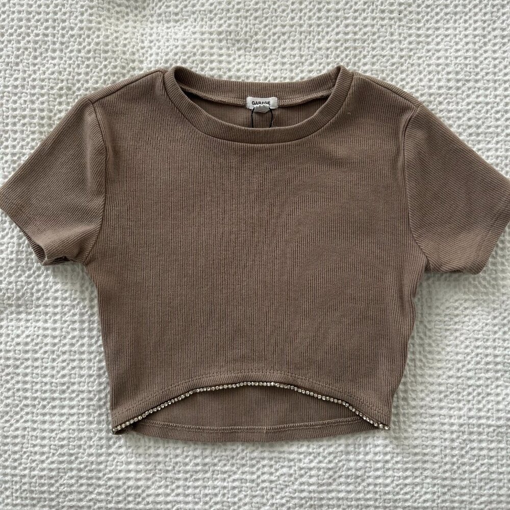 Garage Cropped Tee w/trim detail
